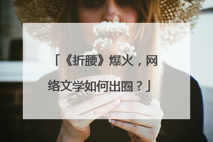 《折腰》爆火，网络文学如何出圈？
