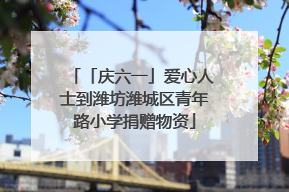 「庆六一」爱心人士到潍坊潍城区青年路小学捐赠物资