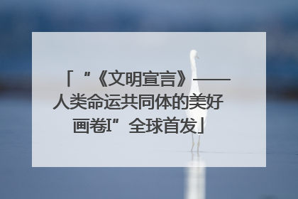“《文明宣言》——人类命运共同体的美好画卷I”全球首发