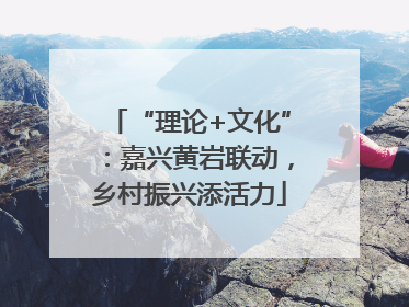 “理论+文化”：嘉兴黄岩联动，乡村振兴添活力