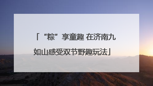 “粽”享童趣 在济南九如山感受双节野趣玩法