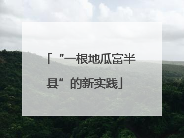 “一根地瓜富半县”的新实践
