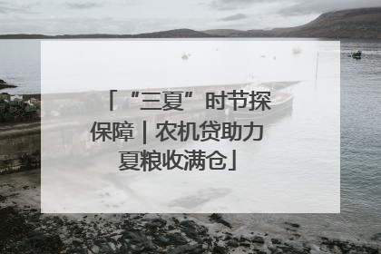 “三夏”时节探保障｜农机贷助力夏粮收满仓