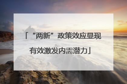“两新”政策效应显现 有效激发内需潜力