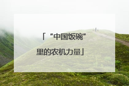 “中国饭碗”里的农机力量