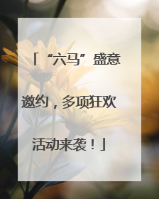 “六马”盛意邀约，多项狂欢活动来袭！