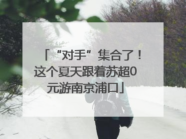 “对手”集合了！这个夏天跟着苏超0元游南京浦口