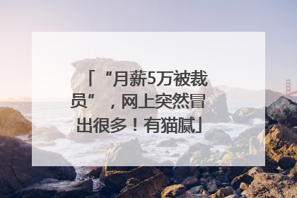 “月薪5万被裁员”，网上突然冒出很多！有猫腻