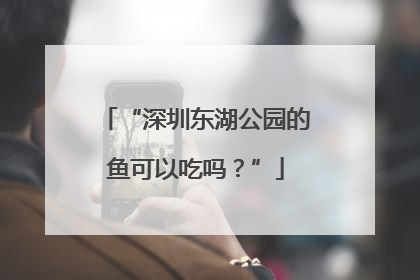 “深圳东湖公园的鱼可以吃吗？”