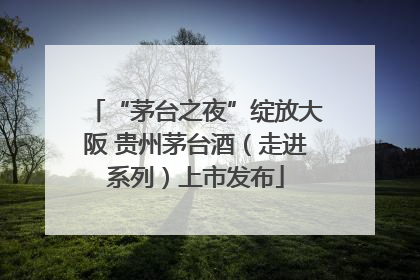 “茅台之夜”绽放大阪 贵州茅台酒（走进系列）上市发布