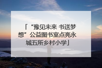 “豫见未来 书送梦想”公益图书室点亮永城五所乡村小学