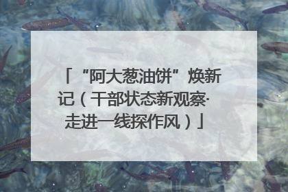 “阿大葱油饼”焕新记（干部状态新观察·走进一线探作风）