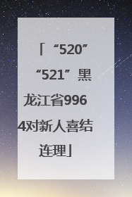 “520”“521”黑龙江省9964对新人喜结连理