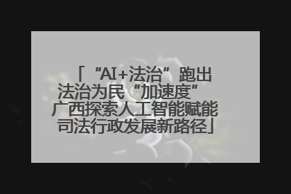 “AI+法治”跑出法治为民“加速度” 广西探索人工智能赋能司法行政发展新路径