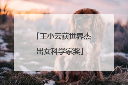 王小云获世界杰出女科学家奖