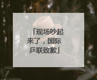 现场吵起来了，国际乒联致歉