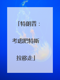 特朗普：考虑把特斯拉移走