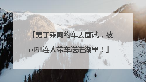 男子乘网约车去面试，被司机连人带车送进湖里！
