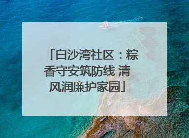 白沙湾社区：粽香守安筑防线 清风润廉护家园