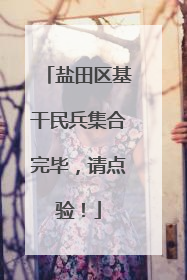 盐田区基干民兵集合完毕，请点验！