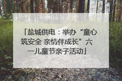 盐城供电：举办“童心筑安全 亲情伴成长”六一儿童节亲子活动