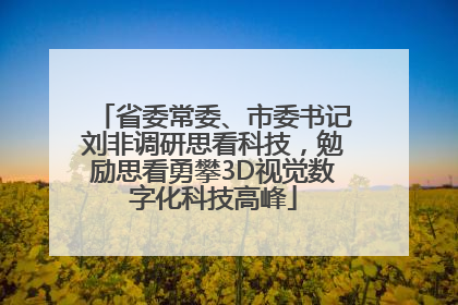 省委常委、市委书记刘非调研思看科技，勉励思看勇攀3D视觉数字化科技高峰