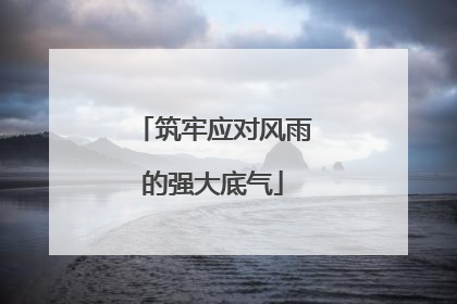 筑牢应对风雨的强大底气
