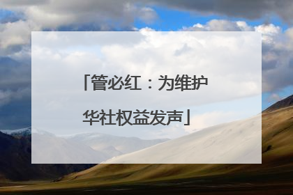 管必红：为维护华社权益发声