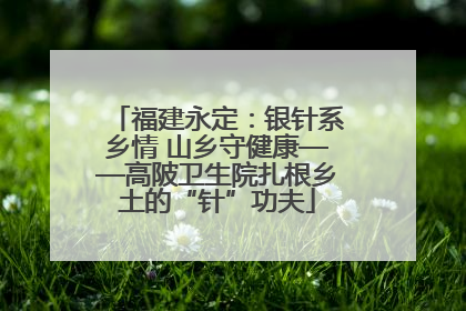 福建永定：银针系乡情 山乡守健康——高陂卫生院扎根乡土的“针”功夫