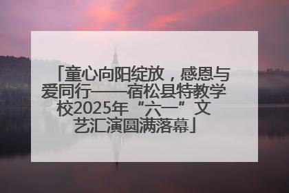童心向阳绽放，感恩与爱同行——宿松县特教学校2025年“六一”文艺汇演圆满落幕