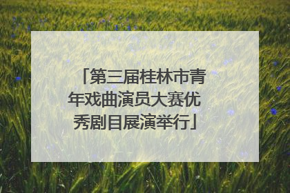 第三届桂林市青年戏曲演员大赛优秀剧目展演举行