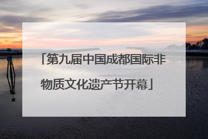 第九届中国成都国际非物质文化遗产节开幕