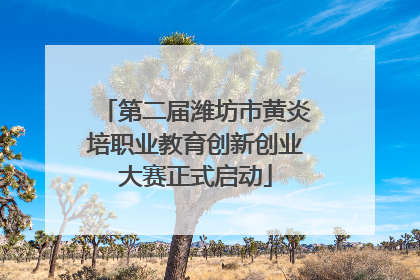 第二届潍坊市黄炎培职业教育创新创业大赛正式启动