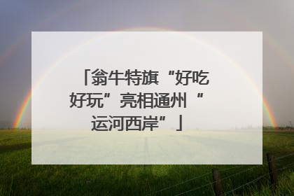 翁牛特旗“好吃好玩”亮相通州“运河西岸”