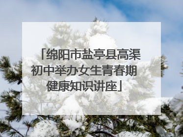 绵阳市盐亭县高渠初中举办女生青春期健康知识讲座