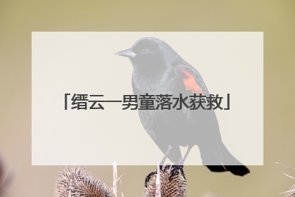 缙云一男童落水获救