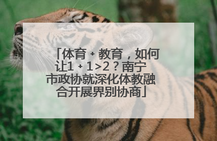 体育﹢教育，如何让1﹢1>2？南宁市政协就深化体教融合开展界别协商