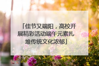 佳节又端阳，高校开展精彩活动端午元素扎堆传统文化浓郁