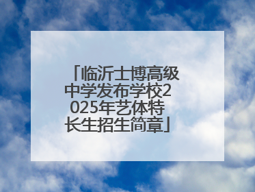 临沂士博高级中学发布学校2025年艺体特长生招生简章
