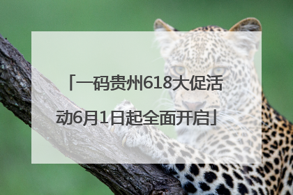 一码贵州618大促活动6月1日起全面开启