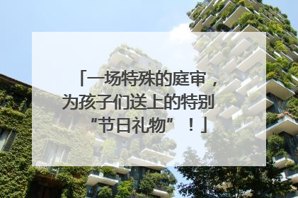 一场特殊的庭审，为孩子们送上的特别“节日礼物”！