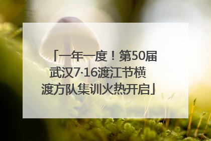 一年一度！第50届武汉7·16渡江节横渡方队集训火热开启