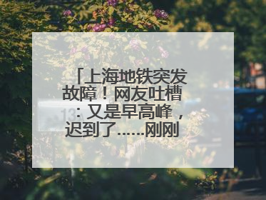 上海地铁突发故障！网友吐槽：又是早高峰，迟到了……刚刚，官方致歉→