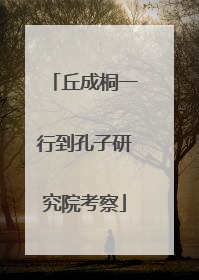 丘成桐一行到孔子研究院考察