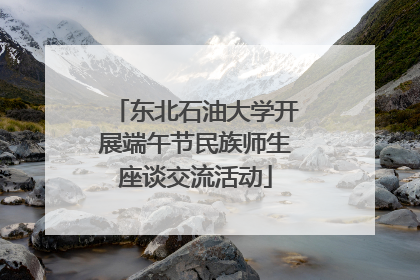 东北石油大学开展端午节民族师生座谈交流活动