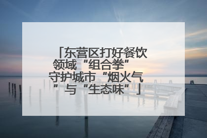 东营区打好餐饮领域“组合拳” 守护城市“烟火气”与“生态味”