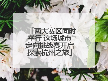 两大赛区同时举行 这场城市定向挑战赛开启探索杭州之旅