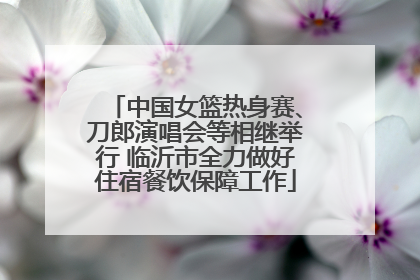 中国女篮热身赛、刀郎演唱会等相继举行 临沂市全力做好住宿餐饮保障工作
