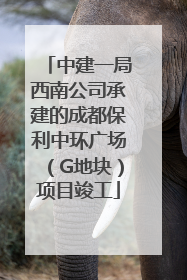 中建一局西南公司承建的成都保利中环广场（G地块）项目竣工