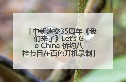 中新建交35周年《我们来了》Let's Go China 侨约八桂节目在百色开机录制